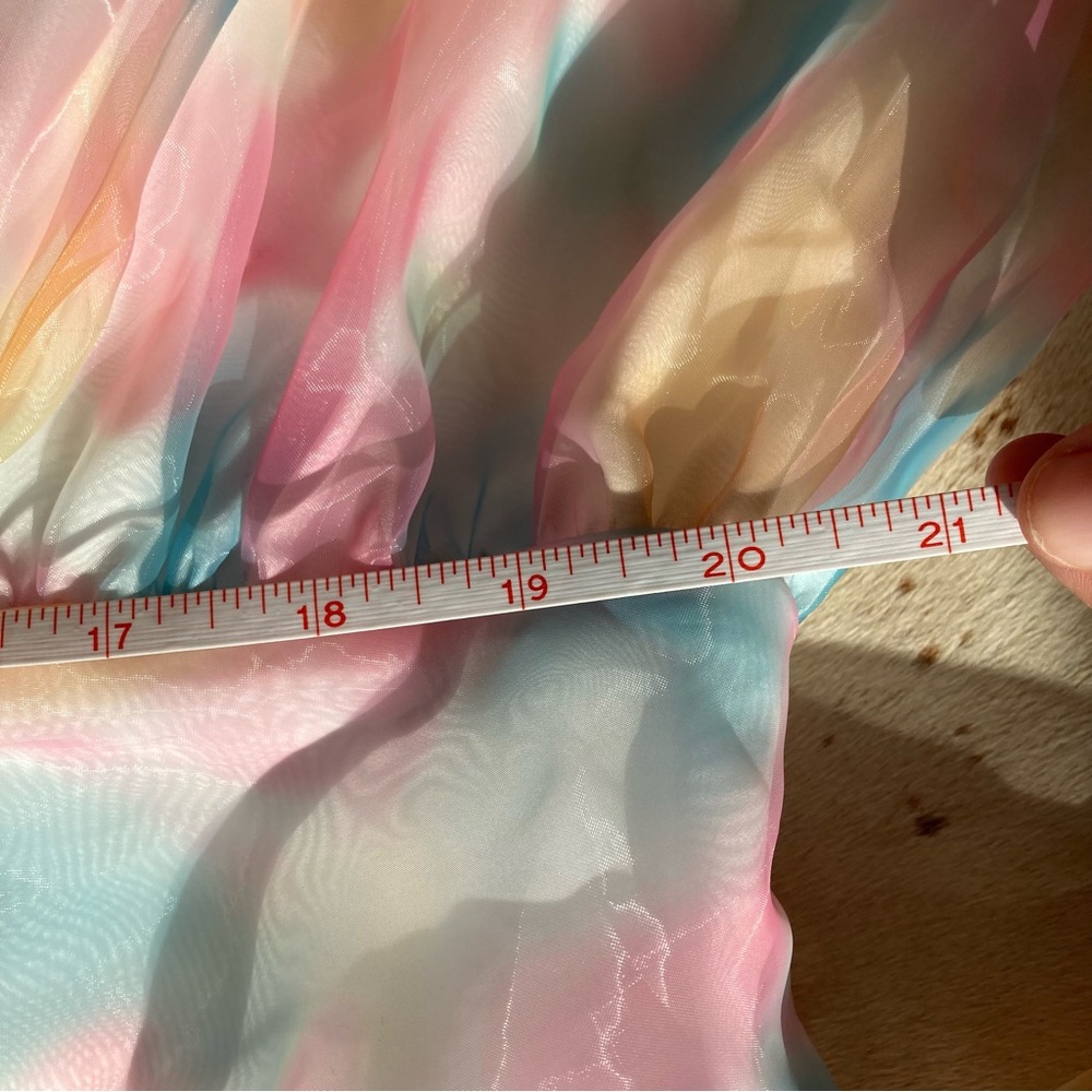 4XL Lover Era Pastel Puff Sleeve Mini Dress dreamy swiftie taylor swift spring - Picture 8 of 9